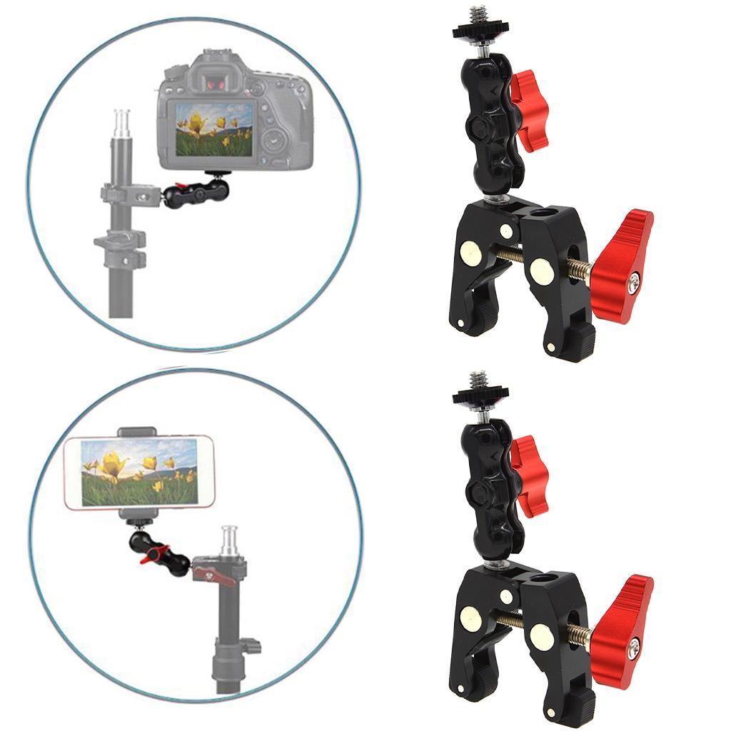 Multi-function 1/4'' Ballhead Arm Super Clamp Mount Adapter for Mobile Phone