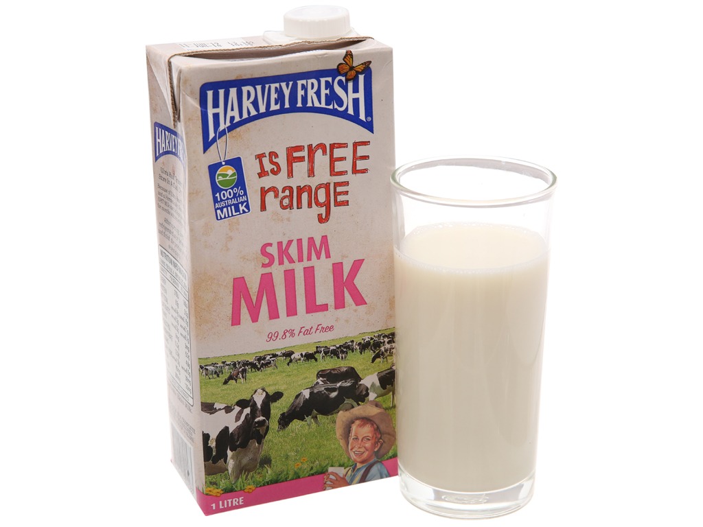 Sữa Tươi Tiệt Trùng Tách Béo Harvey Fresh 1L (Úc)