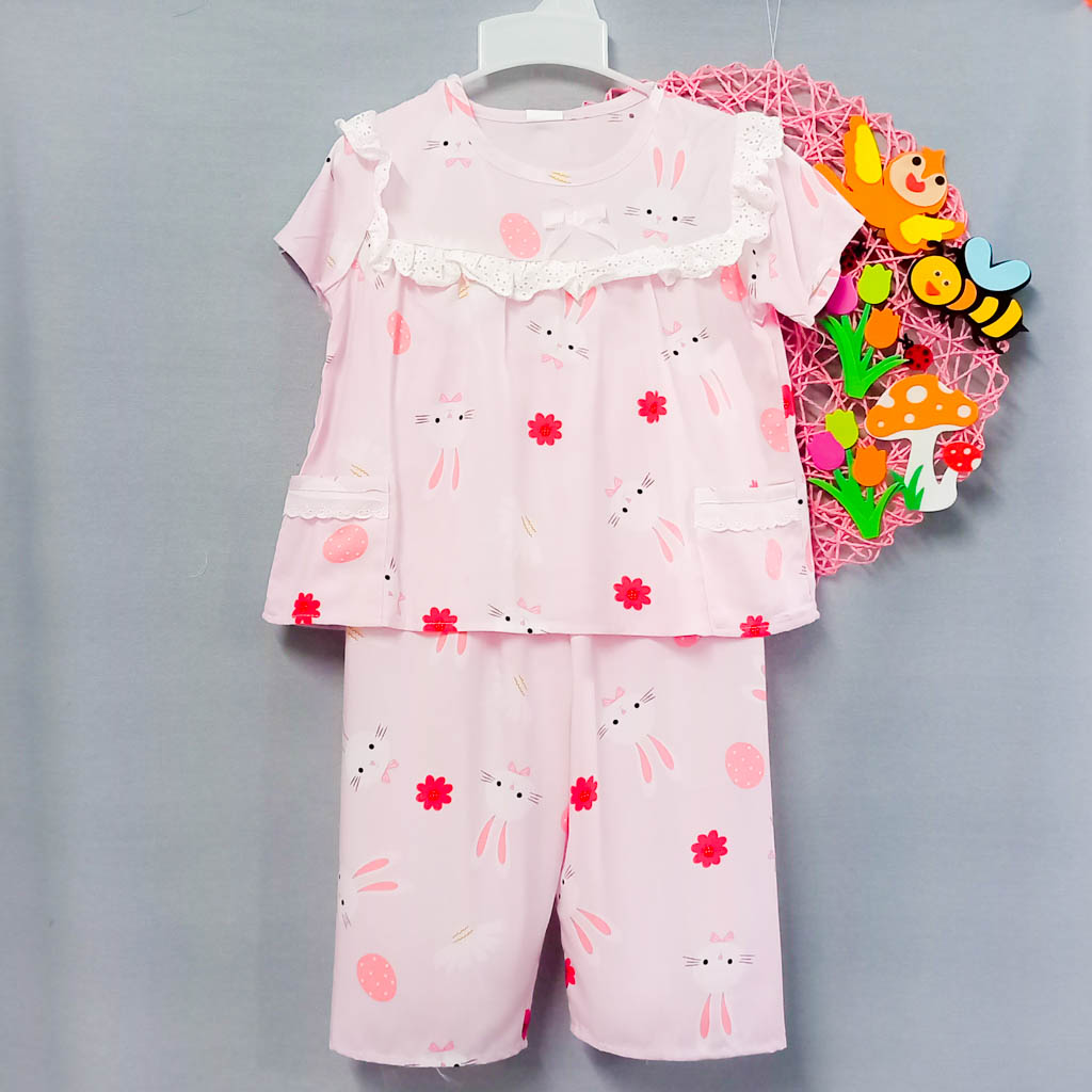 Bộ tole tay ngắn quần dài bé gái 22-23kg