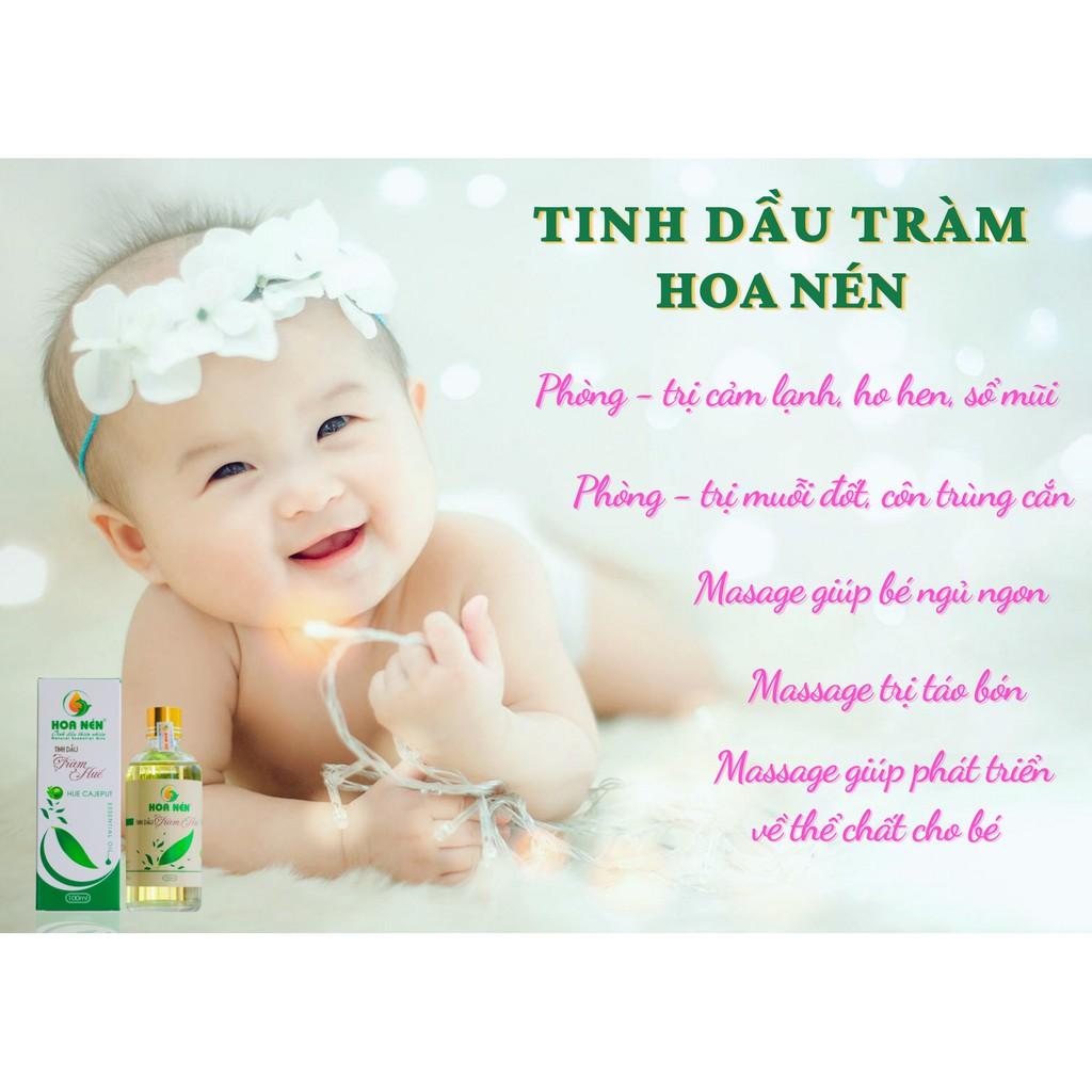 Tinh dầu Tràm Huế nguyên chất Hoa Nén 30ml - Chuẩn VietGAP - Chăm sóc sức khỏe mẹ và bé