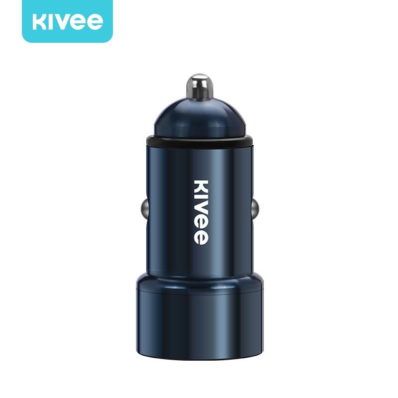 KIVEE UT202 Tẩu sạc nhanh 2.4A 2 cổng USB dùng được cho mọi dòng xe-Hàng chính hãng