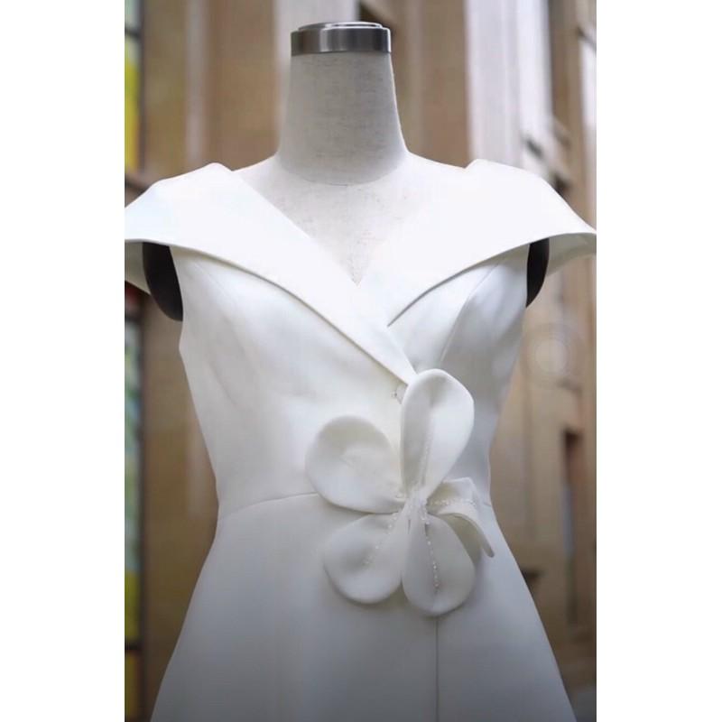 ĐẦM XOÈ CỔ V KẾT HOA SỨ ĐÍNH CƯỜM PHA LÊ - CÓ SIZE M/L ĐẾN 57KG - MS118YMM MM