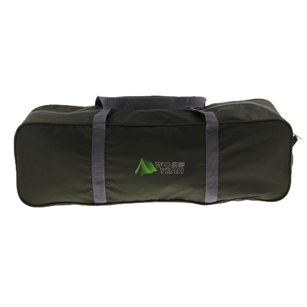2xOutdoor Travel Duffel Bag Camping Equipment Zipper Storage Bag Green M