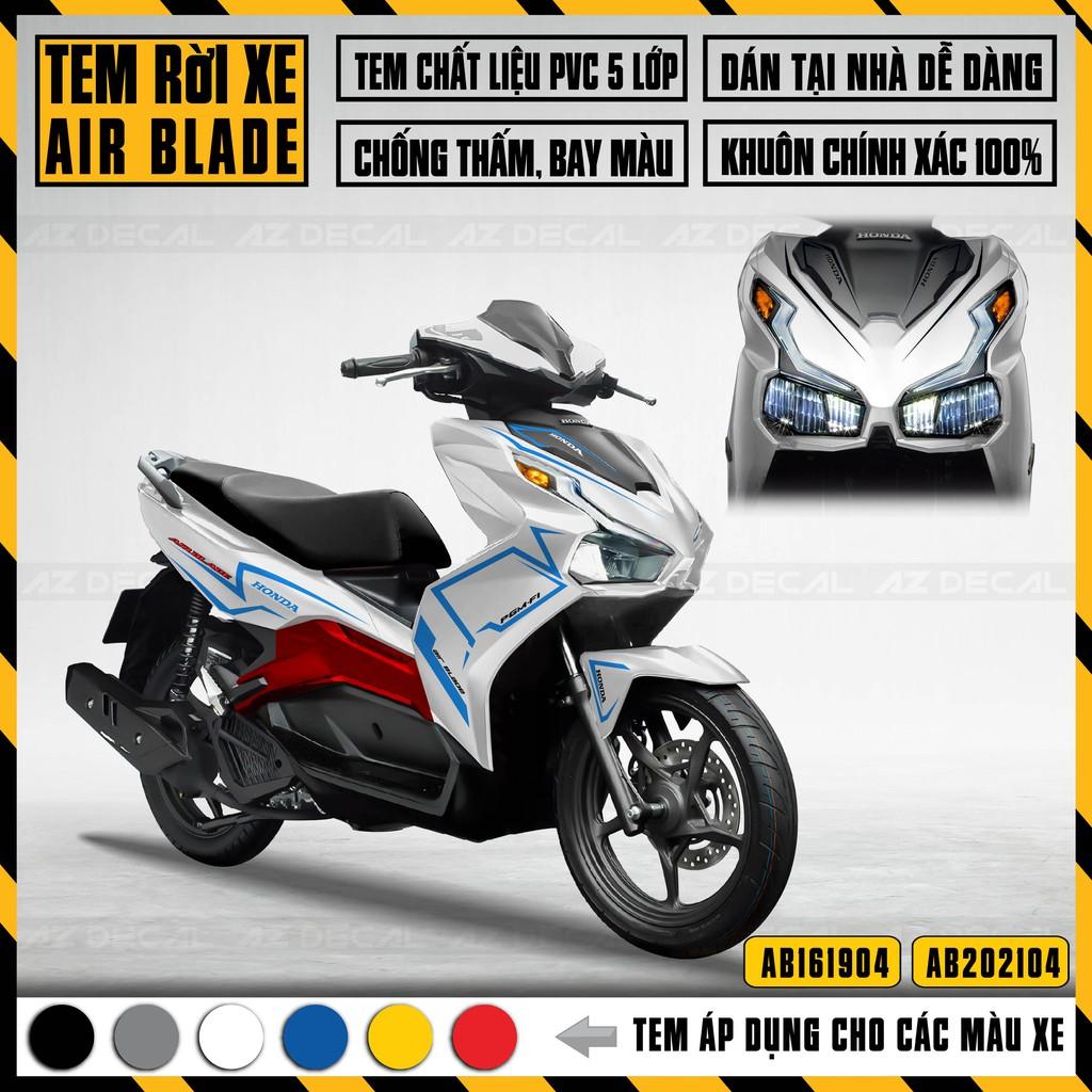 Tem Xe Airblade Mẫu Tem Chỉ Mới Nhất | AB04 | Decal AB Chất Liệu PVC Chống Nước, Bền Màu, Dễ Dán Tại Nhà - Xanh,Air Blade 2020- 2021