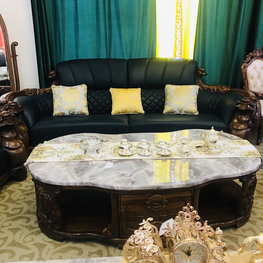 Bộ sofa tân cổ điển màu xanh đẳng cấp hàng nhập khẩu chính hãng thương hiệu Nội thất tân cổ điển HCBC