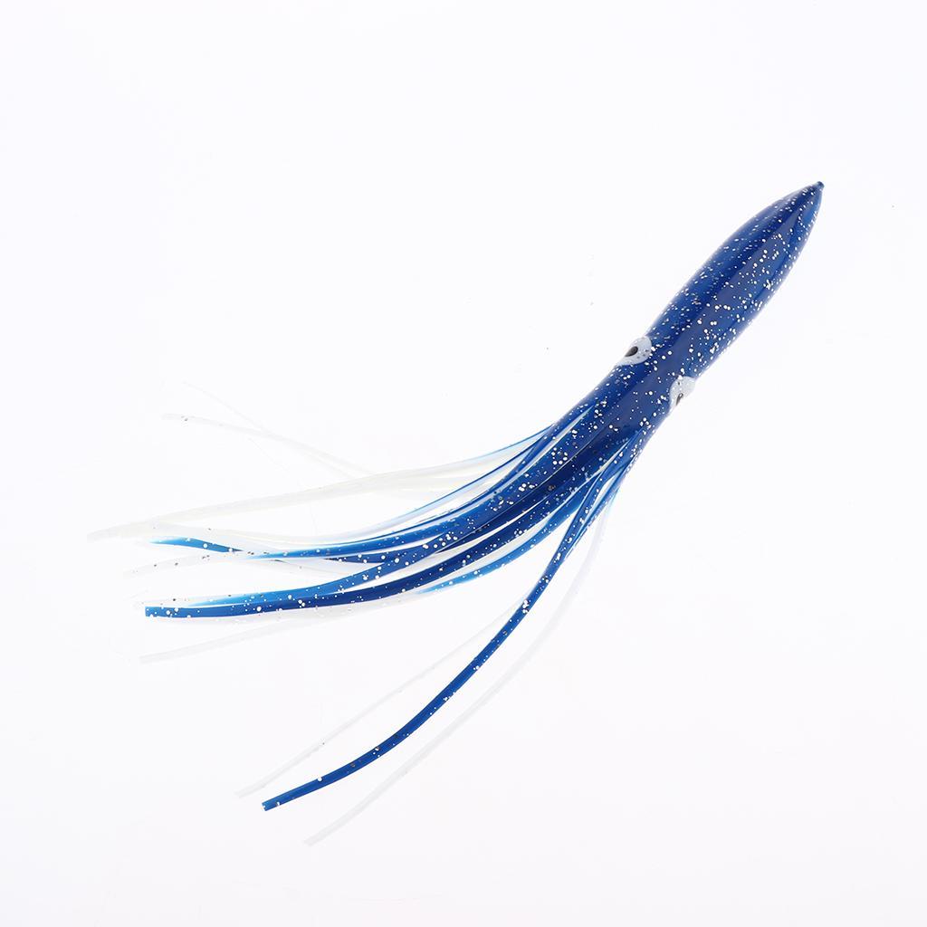 2Pcs Hollow Squid Skirts Soft Plastic Fishing Lures, Lifelike Octopus Bait