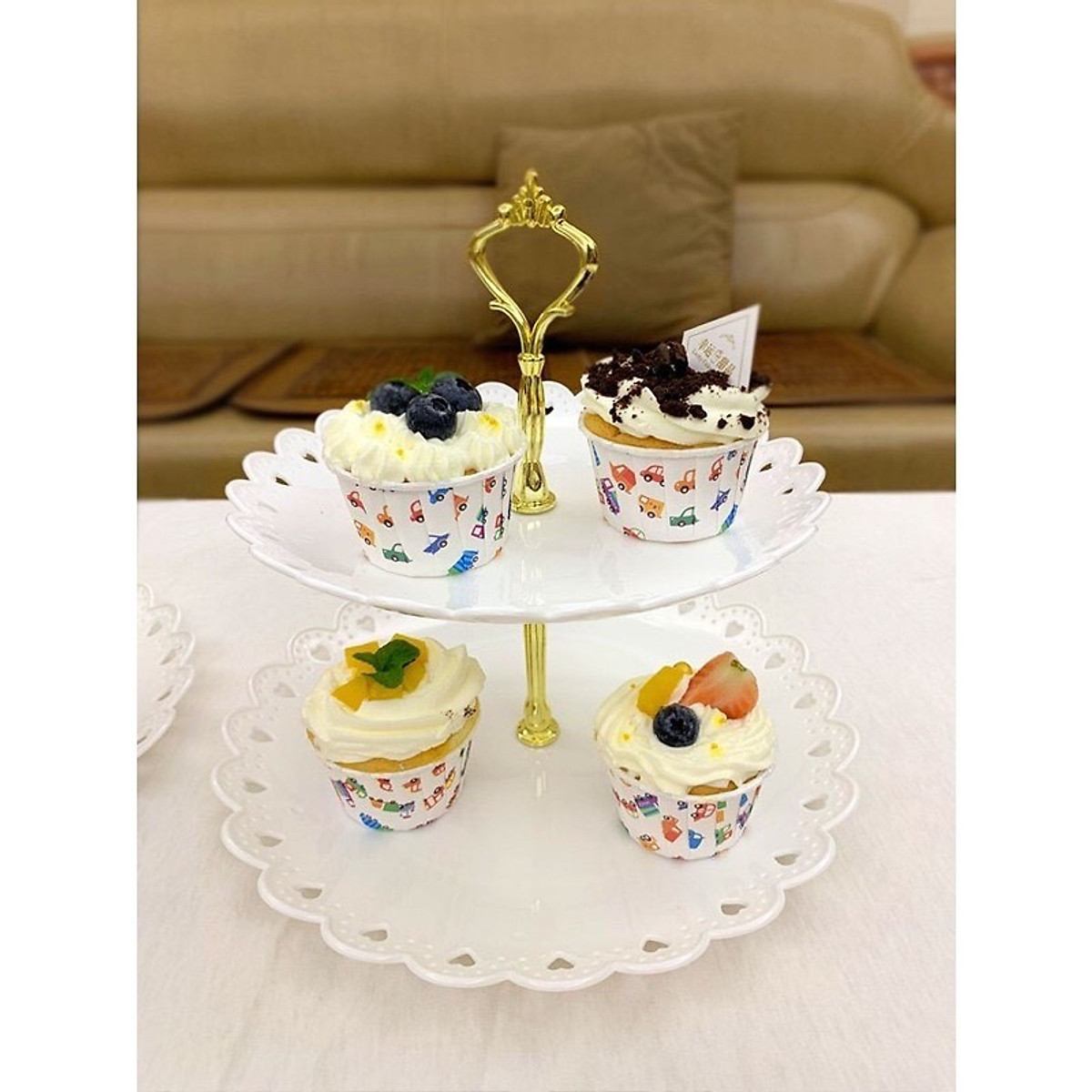 Khay Đựng Bánh Kẹo, Hoa Quả 3 Tầng Hình Tròn - Vuông Sang Trọng- Khay Chưng Tết - Hàng Loại 1 - Chính Hãng MINIIN