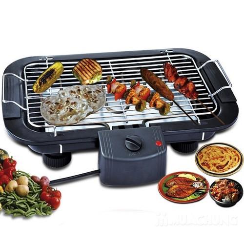 Bếp nướng điện không khói BBQ Electric Barbecue Grill 2000W có khay đựng dầu mỡ tháo lắp dễ dàng, an toàn, tiện lợi