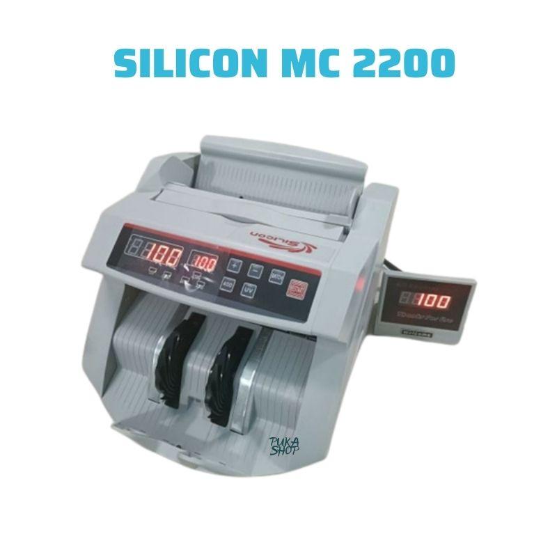 Máy đếm tiền Silicon mc 2200. Nhỏ gọn, tiện ích, bh 18 tháng, đếm số lượng tờ, Kèm màn hình rời