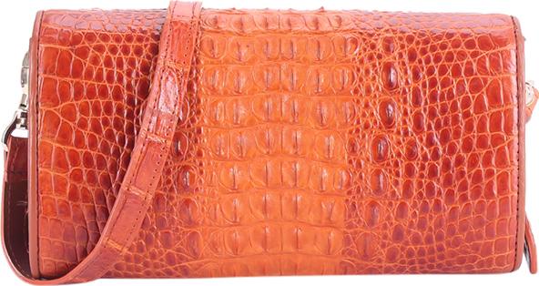 Túi Đeo Nữ Da Cá Sấu Huy Hoàng HT6257 (12 x 21 cm) - Vàng