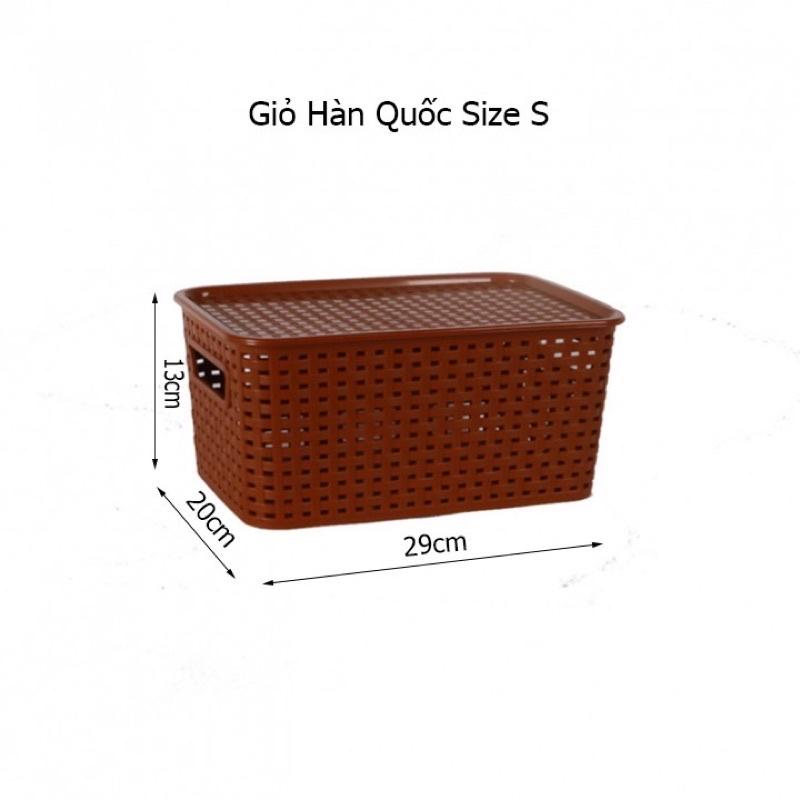 Giỏ đựng đồ giả mây phong cách Hàn Quốc/ Việt Nhật, thùng nhựa đan đủ size nhiều màu