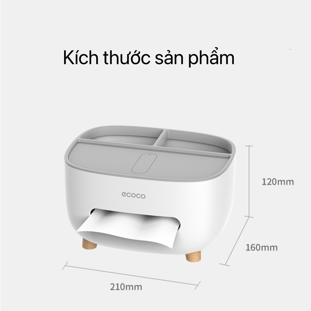 Hộp đựng giấy ăn để bàn có khay để đồ tiện lợi ngăn nắp sạch sẽ thiết kế hiện đại - hộp đựng khăn giấy ăn sang trọng