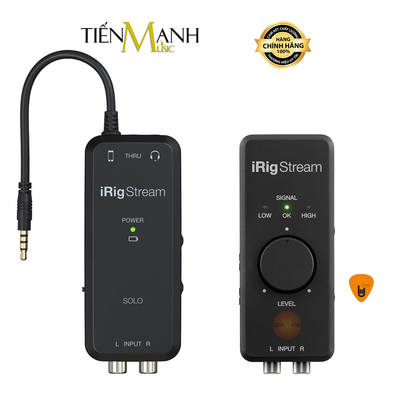 Soundcard Thu Âm LiveStream IK Multimedia iRig Stream Stereo, Pro Cho Điện Thoại Nối Audio Interface Live Hàng Chính Hãng - Kèm Móng Gẩy DreamMaker