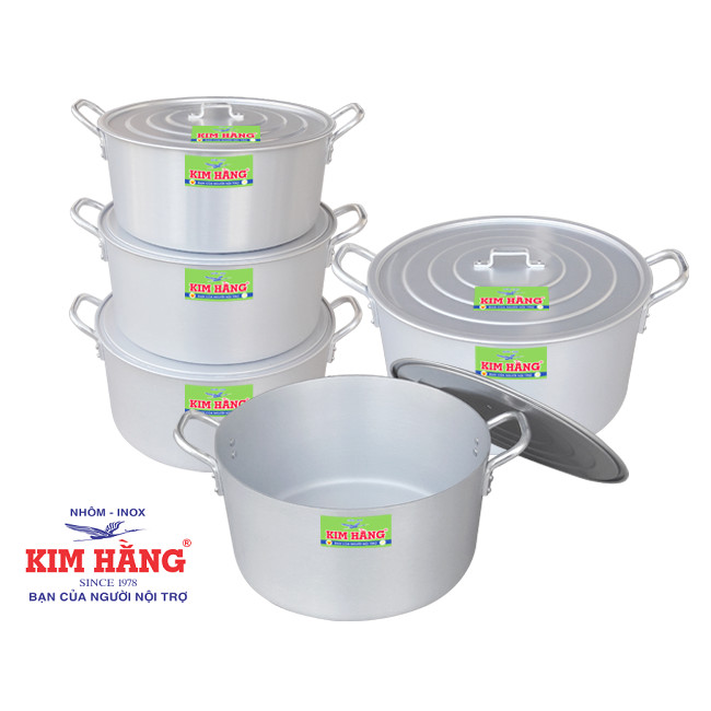 Bộ nồi Kim Hằng T5 (16, 18, 20, 22, 24cm) KHG 0331, bộ nồi gồm 5 cái size 16cm, 18cm, 20cm, 22cm, 24cm