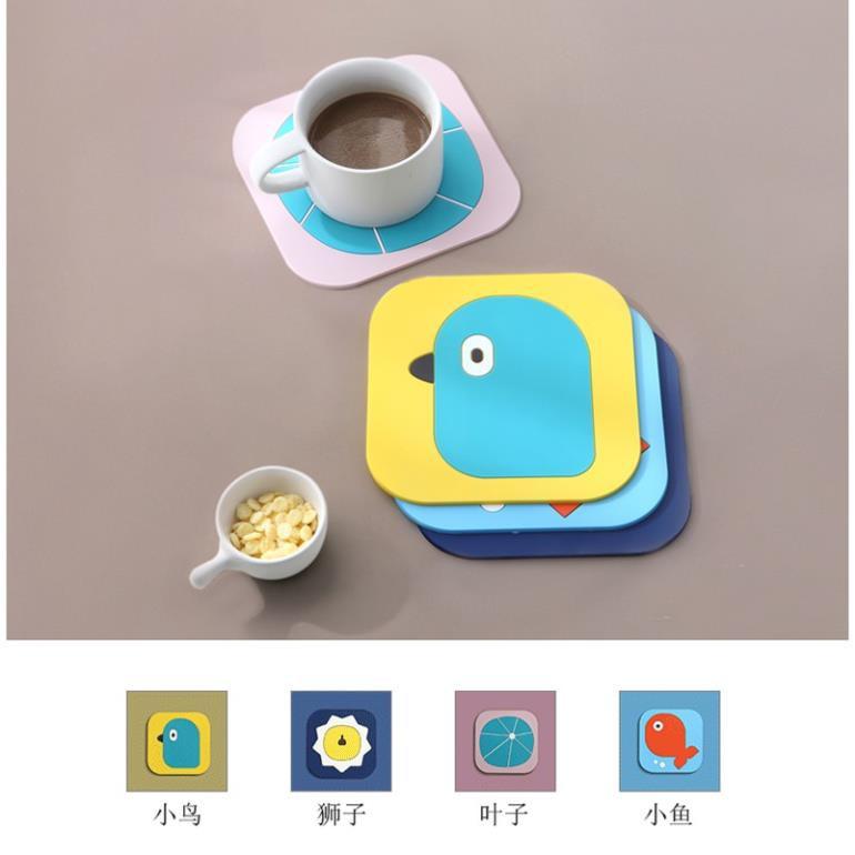 Lót nồi, lót cốc silicone hoạt hình