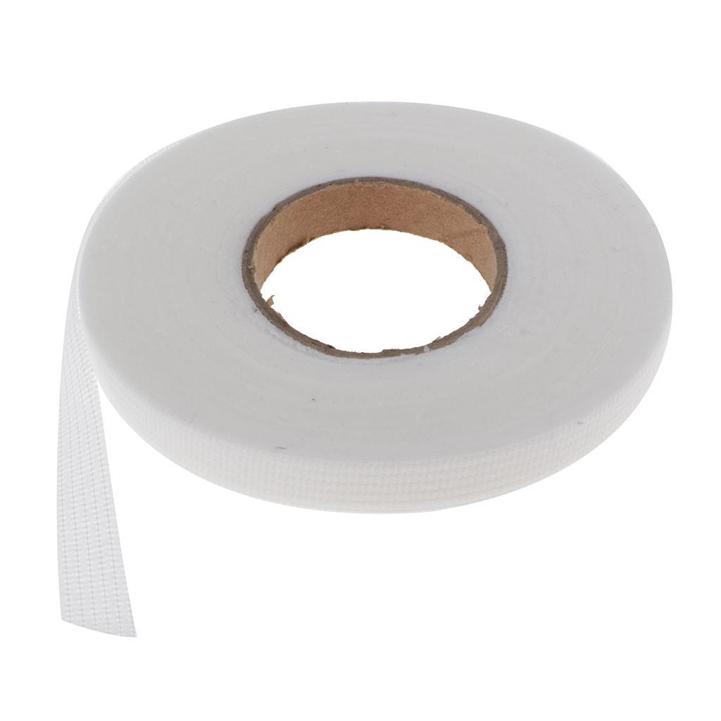 54 Yards Adhesive Hemming Tape Iron On Sewing Fabric Fusing Tape 1cm White