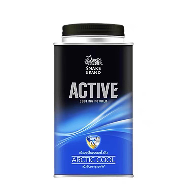 Phấn lạnh cho nam Snake Brand Active Arctic Cool Thái Lan 140g