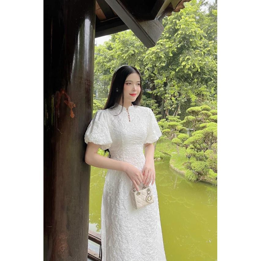 Sét Áo Dài Gấm Tay Phồng Cực Xinh - YUME Y0652