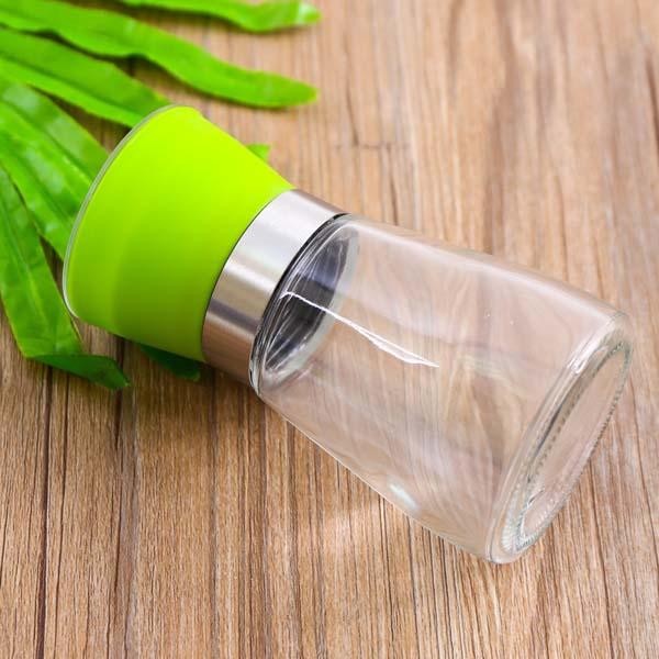 Cối Xay Tiêu Kiêm Đựng Tiêu Đa Năng Bằng Thủy Tinh Có Tay Cầm Vặn Tiện Lợi - Miễn Phí Vận Chuyển