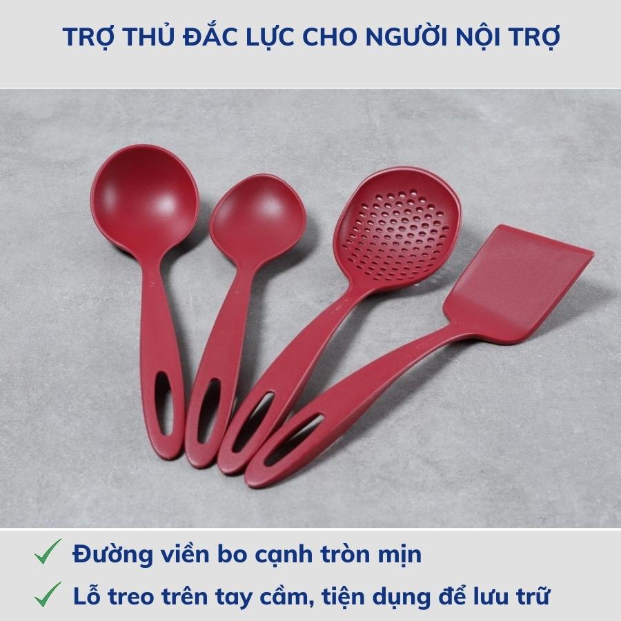 Combo 2 Dụng Cụ Nấu Ăn Gồm 1 Thìa Vớt Đồ Ăn 30cm và 1 Thìa Múc Canh Sâu Lòng 30cm TRAMONTINA Chất Liệu Nhựa Chịu Nhiệt An Toàn Sản Xuất Tại BRAZIL - Hàng Chính Hãng