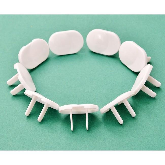 Bộ 15 nút bịt ổ điện 2 chân bằng nhựa cứng màu trắng (BOD02)