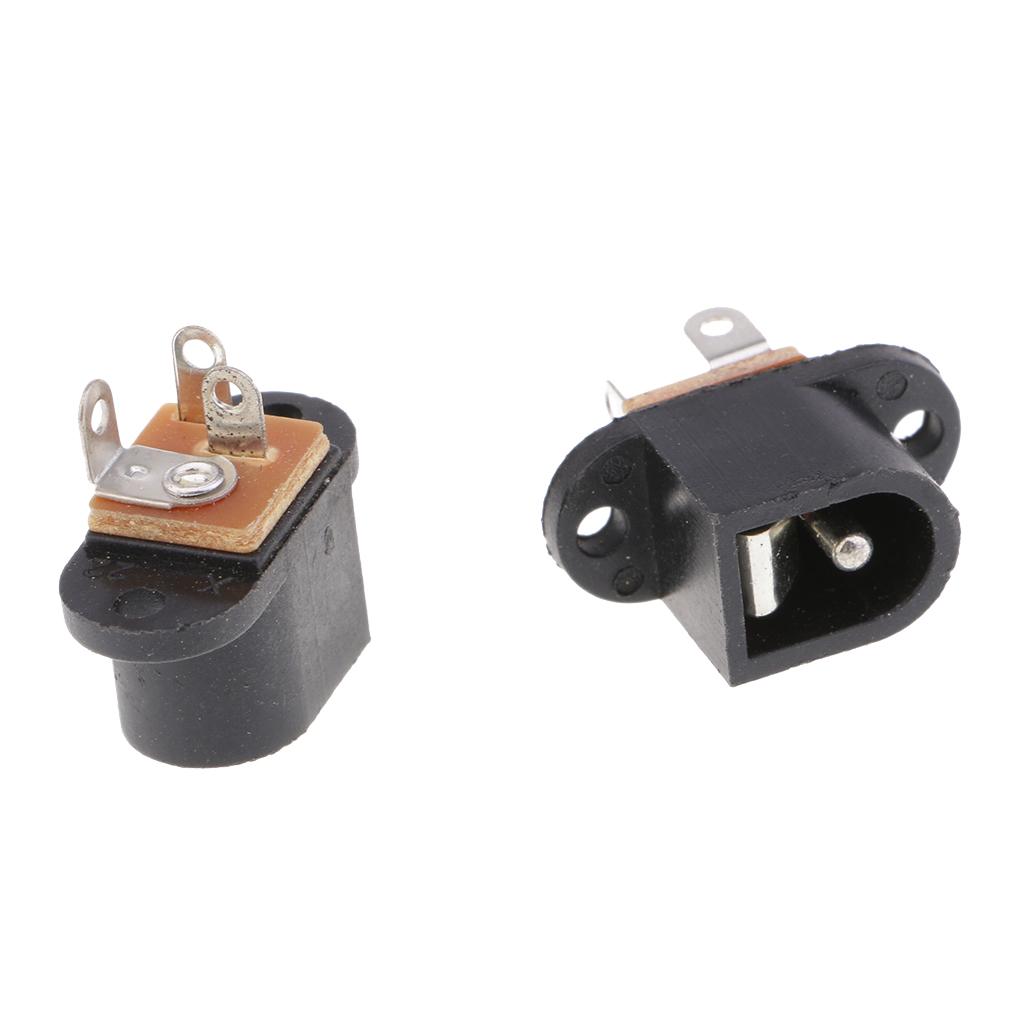 10 Pieces DC Power Supply Female Jack Socket 5.5x2.1mm Barrel-Type Mount