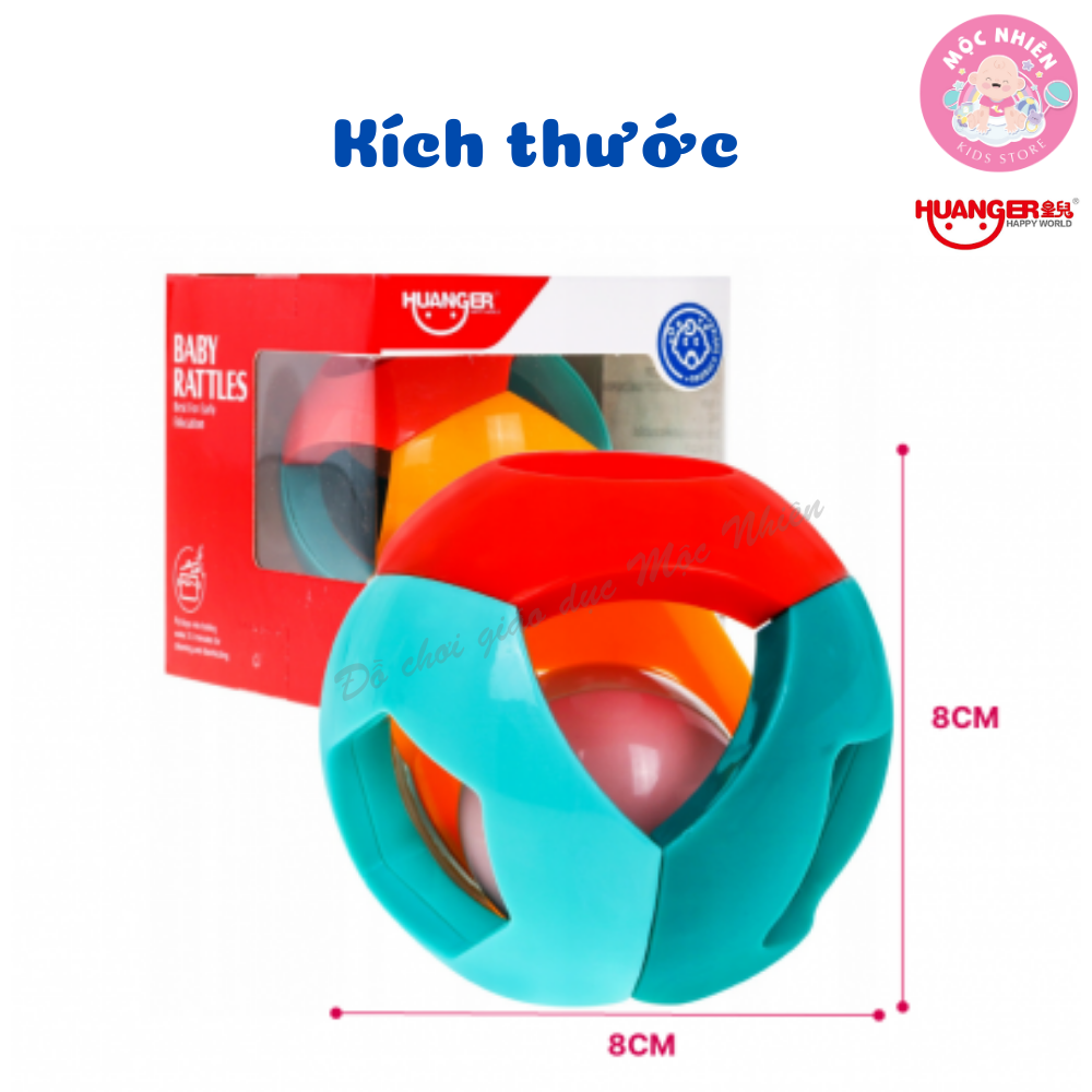 Đồ Chơi Xúc Xắc HUANGER HE0142 Baby Rattles - Bóng Xúc Xắc Cho Bé Sơ Sinh Từ 0 Tháng Tuổi