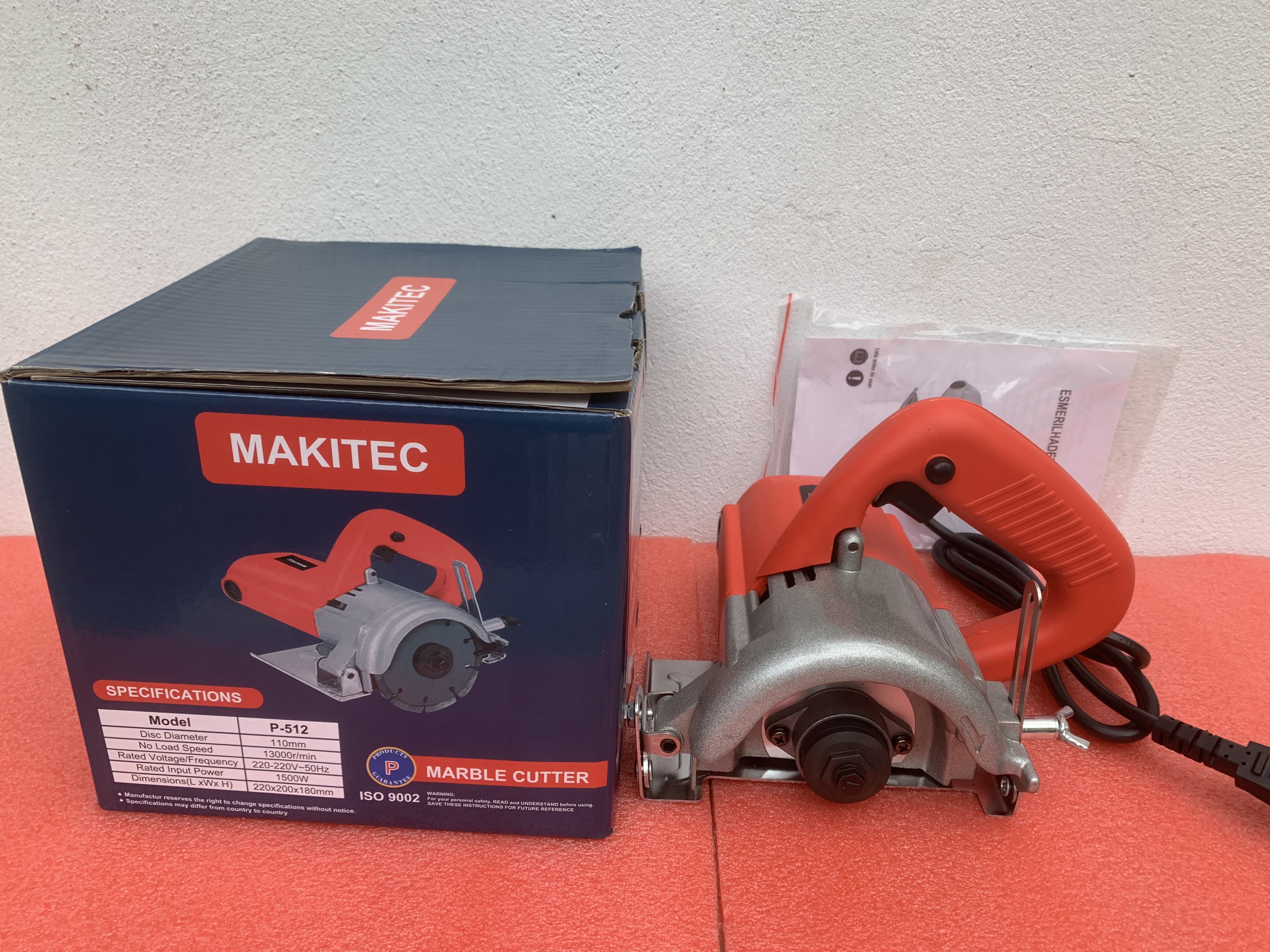 Máy cắt gạch, cắt góc 45 độ - công suất 15000W chính hã.ng MAKITEC GT110, máy lõi đồng chuẩn 100%