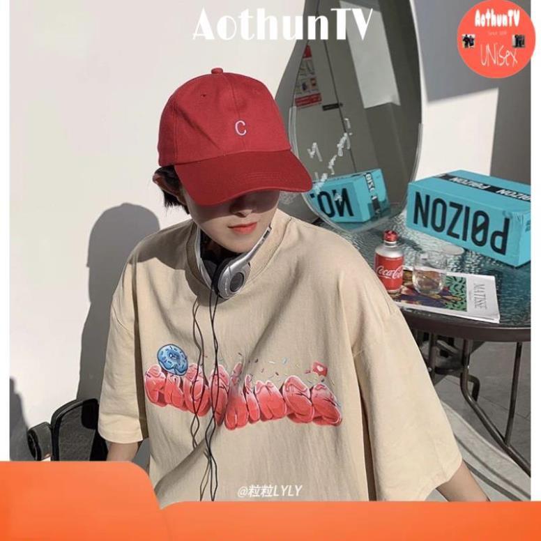 Áo thun tay lỡ, áo phông form rộng chất cotton mát mịn thấm hút mồ hôi in hình CHỮ đẹp