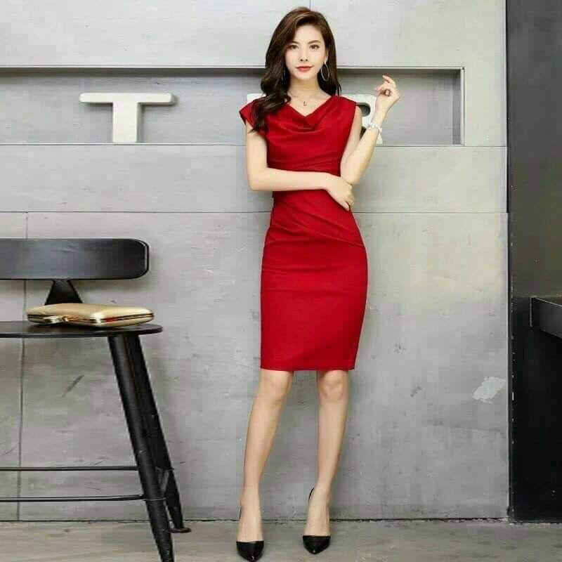 ĐẦM BODY ĐỎ CỔ ĐỔ