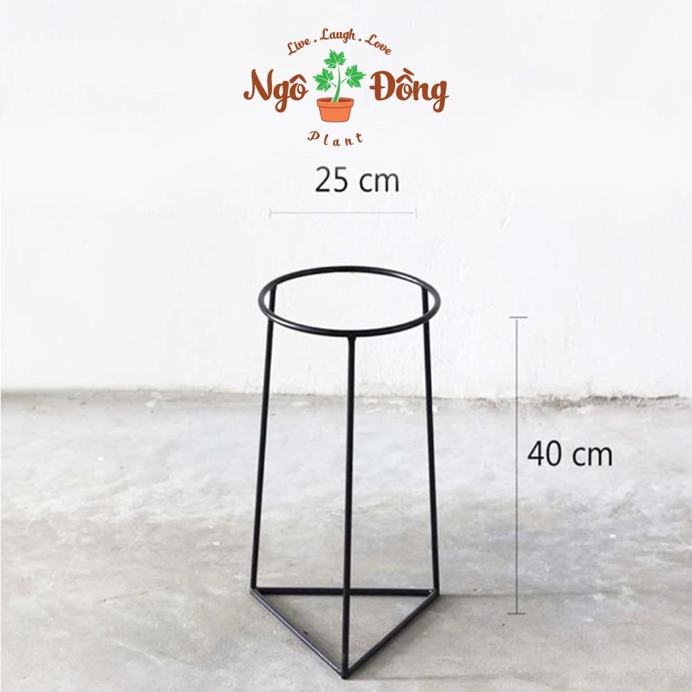 Đôn Kê Nâng Đỡ Chậu Cây Hoa Cảnh Bằng Sắt Tĩnh Điện Màu Đen C40cm Trang Trí Trong Nhà Ngoài Vườn