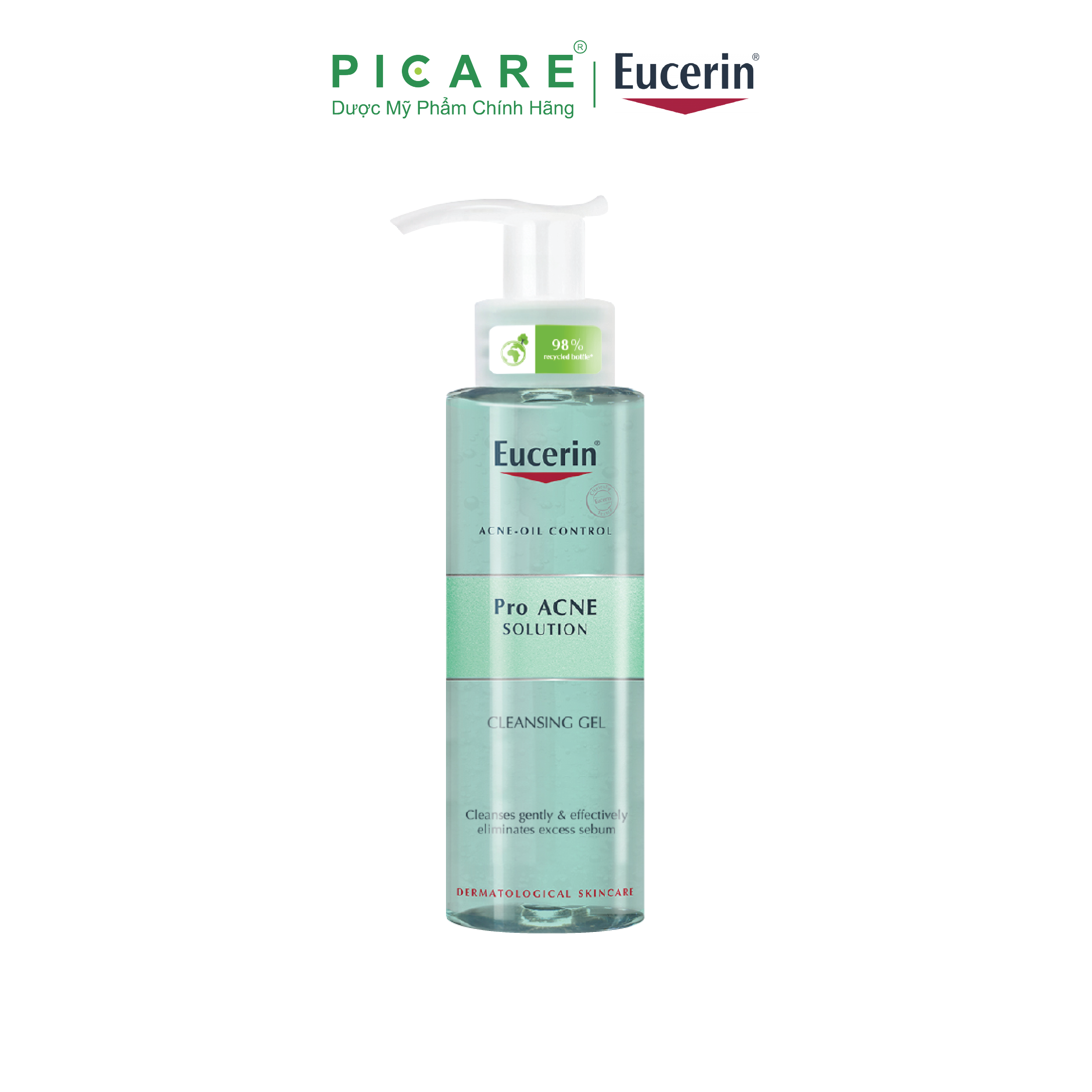 Gel Rửa Mặt Cho Da Dầu Mụn Eucerin ProAcne Solution Cleansing Gel 200ml