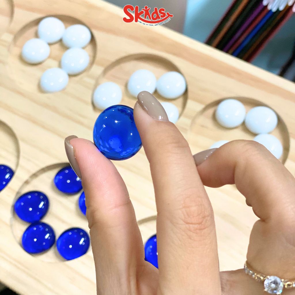 Bộ Ô Ăn Quan Gỗ Thông Trò Chơi Dân Gian Việt Nam, Ô Quan Gỗ Thông Tự Nhiên Cao Cấp - SKIDS