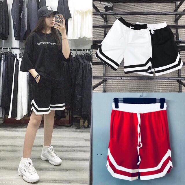 Quần thun ngắn unisex nhiều màu, vải mềm mịn thoáng mát y hình