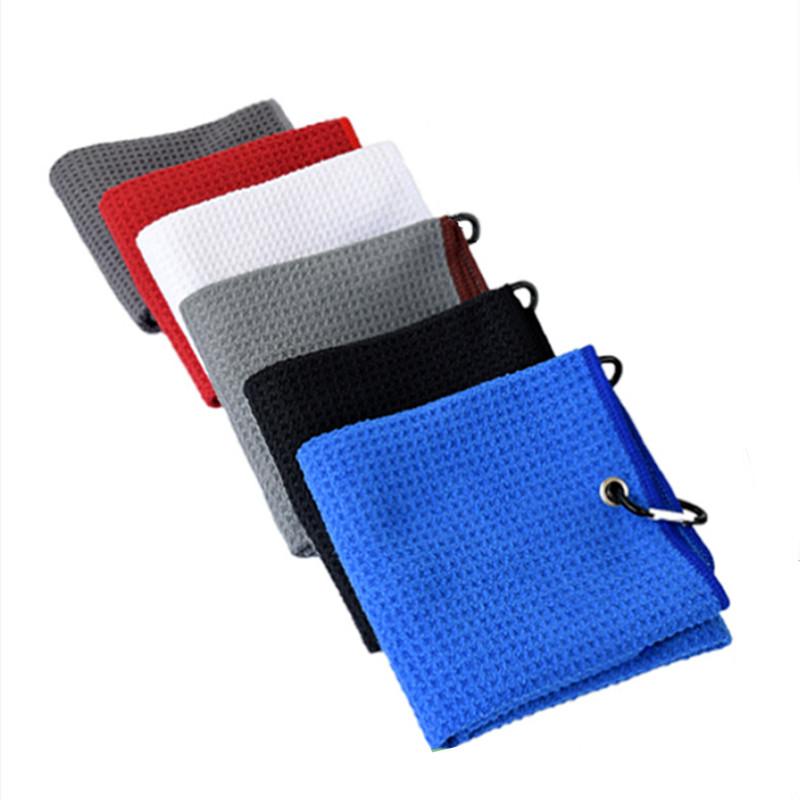 Tri-Fold Golf Khăn Microfiber Vải cao Duty Duty Carabiner Clip bốn tùy chọn màu sắc cho nam và nữ Color: Golf Spikes Pins