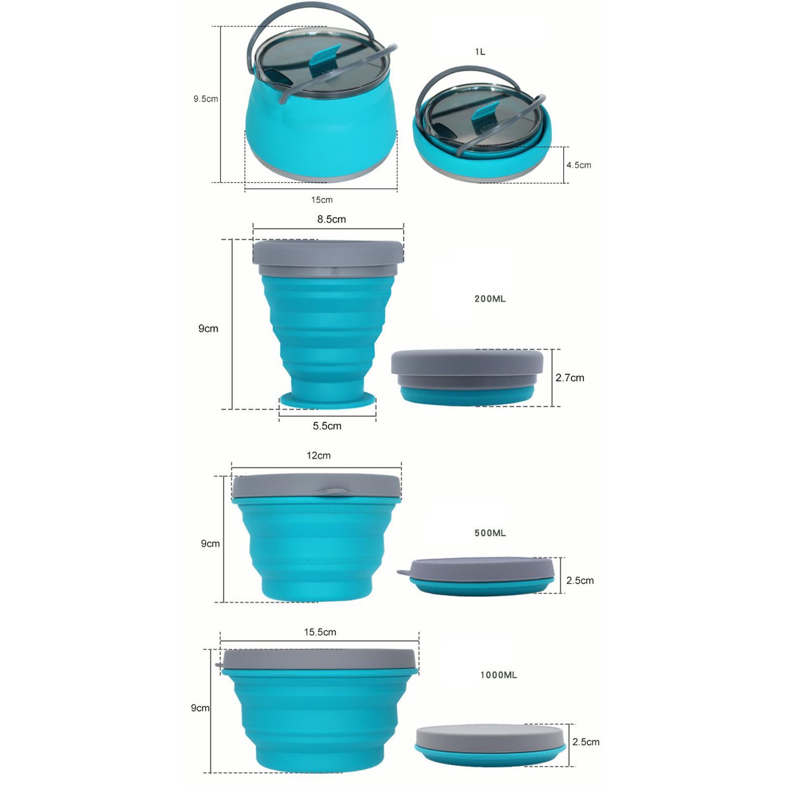 4 Pieces Folding Outdoor Cookware Camping Set