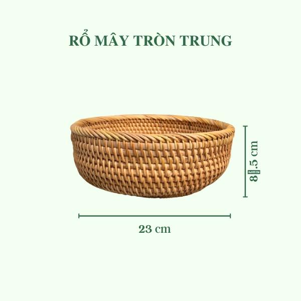 Rổ mây size nhỏ đựng đồ nhiều size - Bát mây guột decor trang trí chụp hình - Rattan Bowl