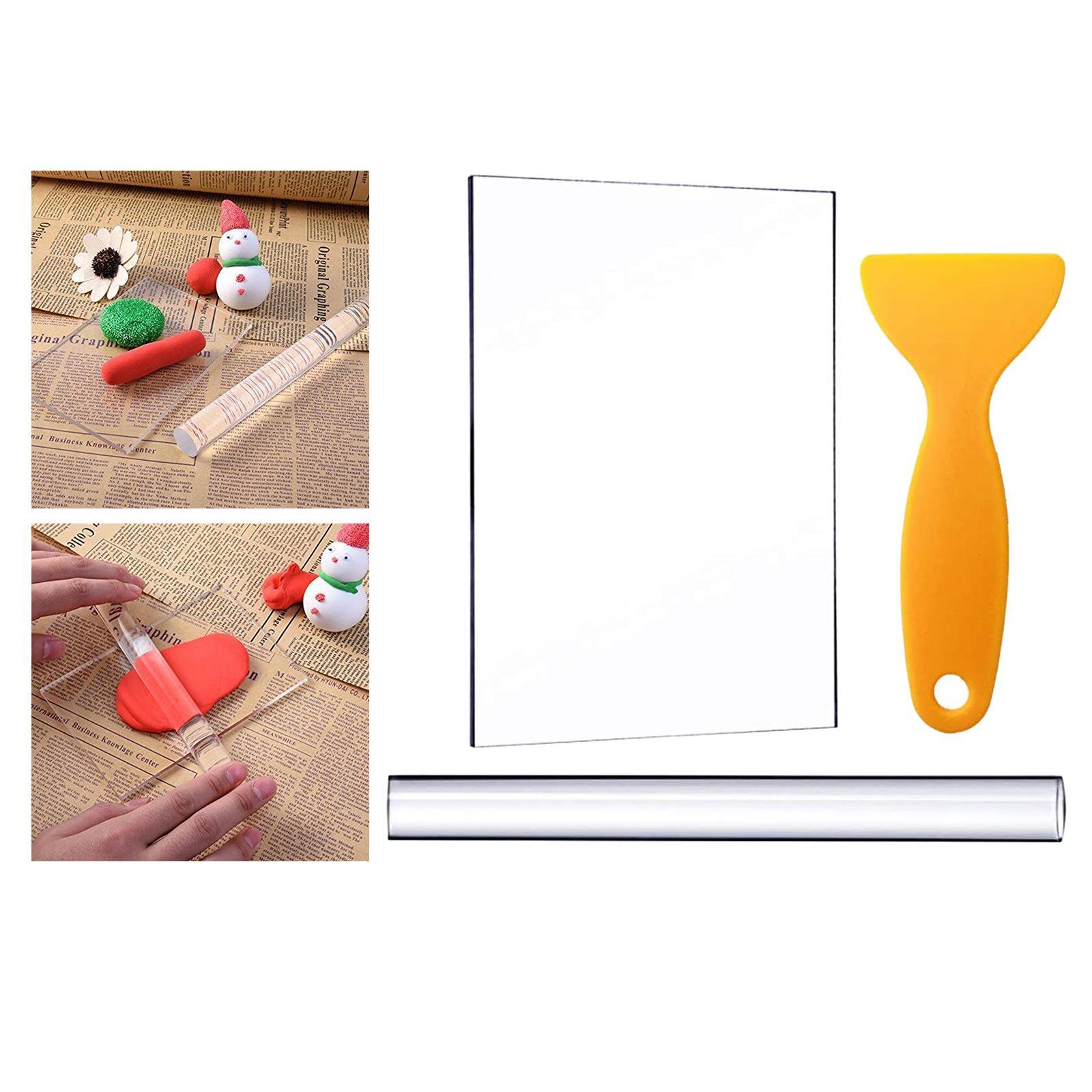 3 Pieces Acrylic Clay Roller Set Sculpting Modelling Polymer Clay Supplies