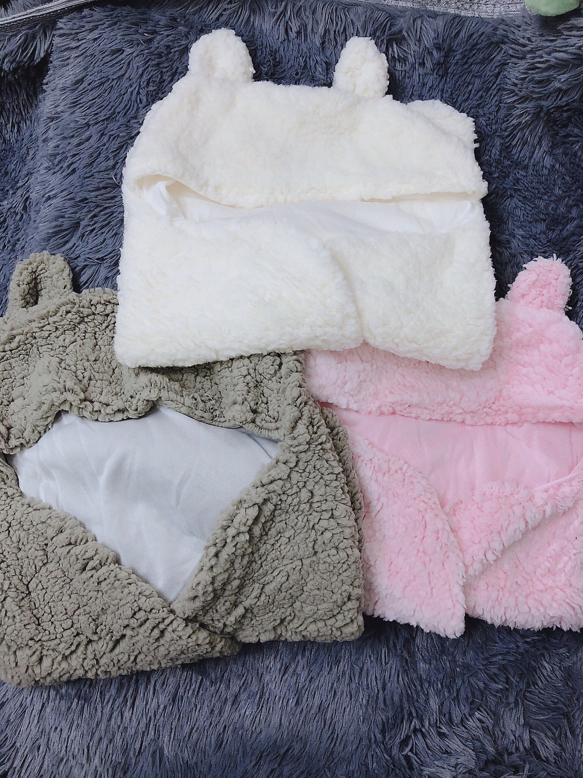 Chăn quần lông cừu ủ kén Baby Blanket hình thú cao cấp cho bé yêu (Giao màu)ngẫu nhiên