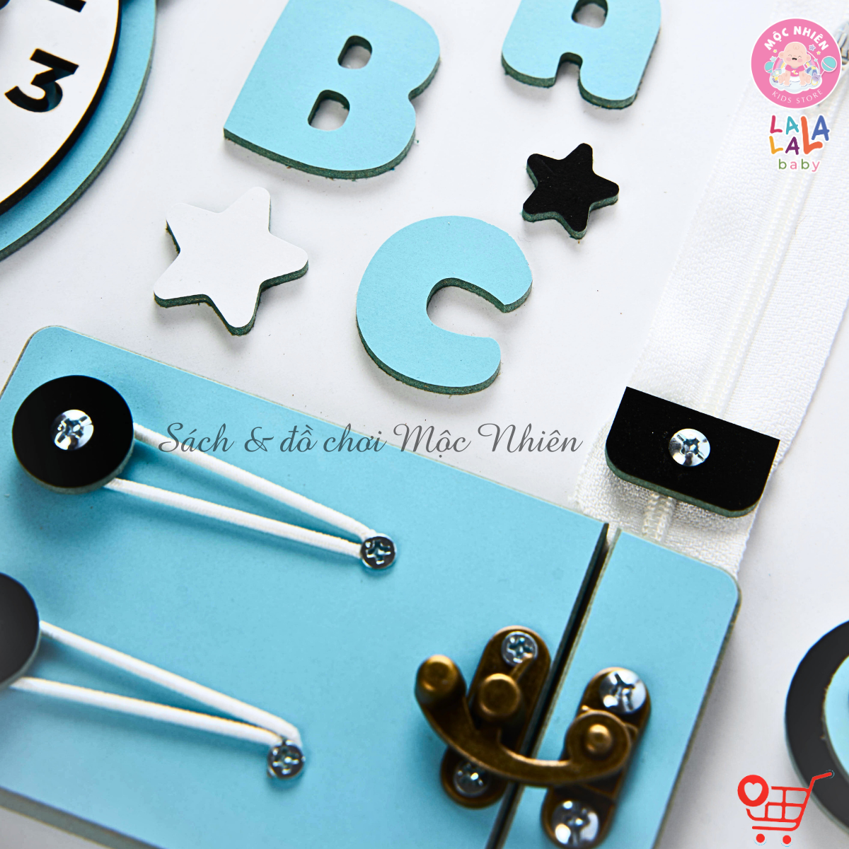 Bảng bận rộn Busy board MỚI 2024 rèn luyện vận động tinh Lalala baby, kích thước 40x50x5cm. CÓ BẢO HÀNH, LỖI 1 ĐỔI 1