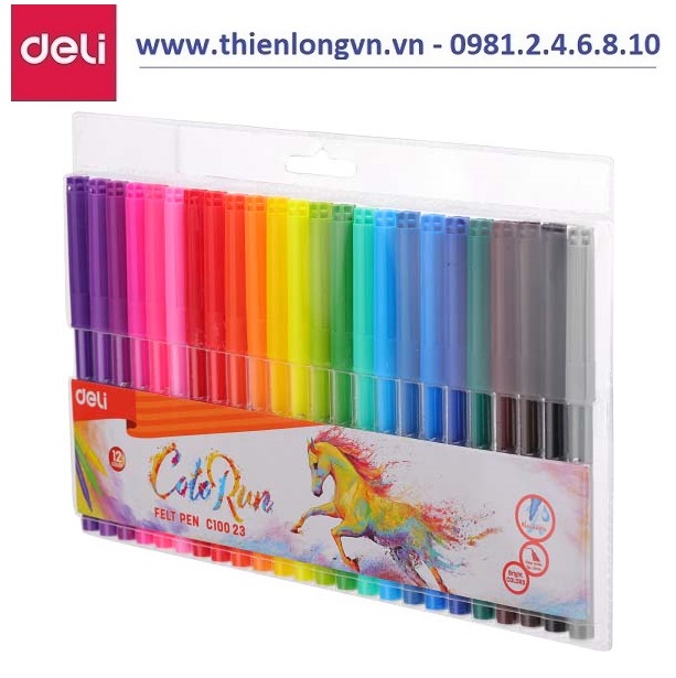 Bút dạ màu nước Deli 10023 - 24 màu