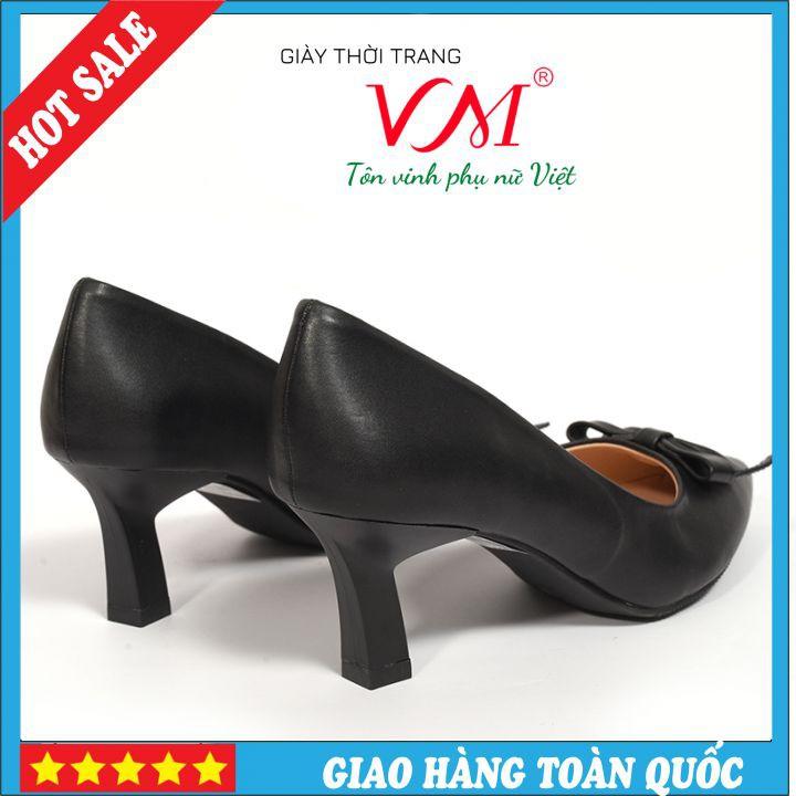 Giầy Cao Gót 5 Phân, Màu Đen Truyền Thống, Mũi Nhọn Thanh Lịch - HT16A.5F.Đen(V)