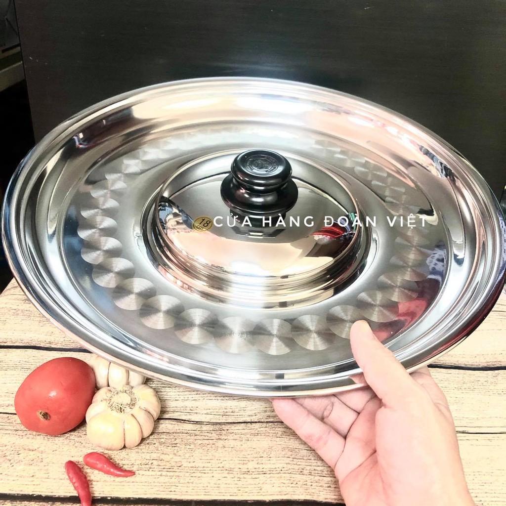 Nồi Lẩu NÓN, Lẩu vành, Nồi Lẩu Mâm - Inox SUS 304 Cao Cấp- Nồi 18 cm - Mâm Vành 40 cm - Dày, bóng ,đẹp