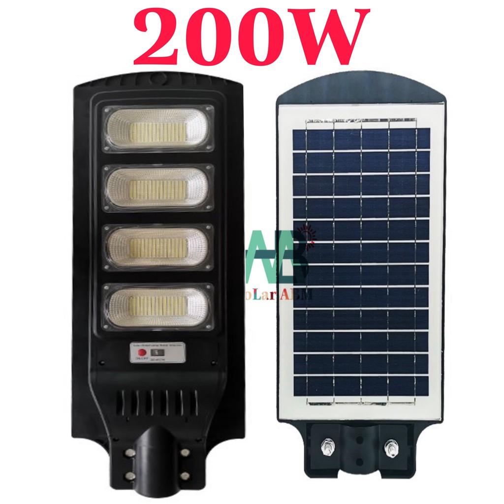 200W Đèn Đường Tấm Pin Liền Thể Năng Lượng Mặt Trời , Cảm Biến Chuyển Động , IP67 Chống Nước , mã : ABM-JL21200A