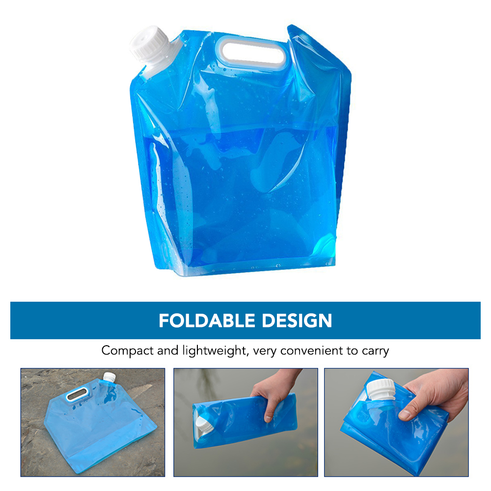 Túi Đựng Nước 5L/10L Có Thể Gập Lại Dùng Cho Cắm Trại Đi Bộ Đường Dài Sinh Tồn Khẩn Cấp