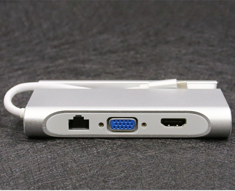 Cáp USB Type-C to HDMI / VGA / Lan + USB 3.0 All in One