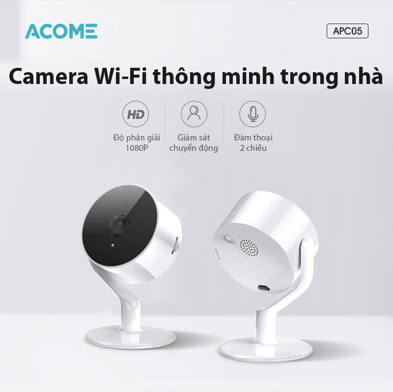 Camera Wifi Thông Minh Acome APC05 Độ Phân Giải 1080P - Hàng Chính Hãng