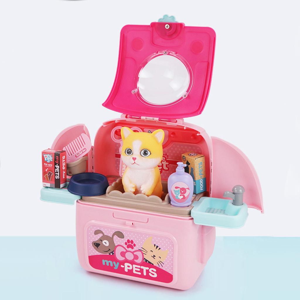 Pretend Play Backpack Role Play Toy Children School Games Gift