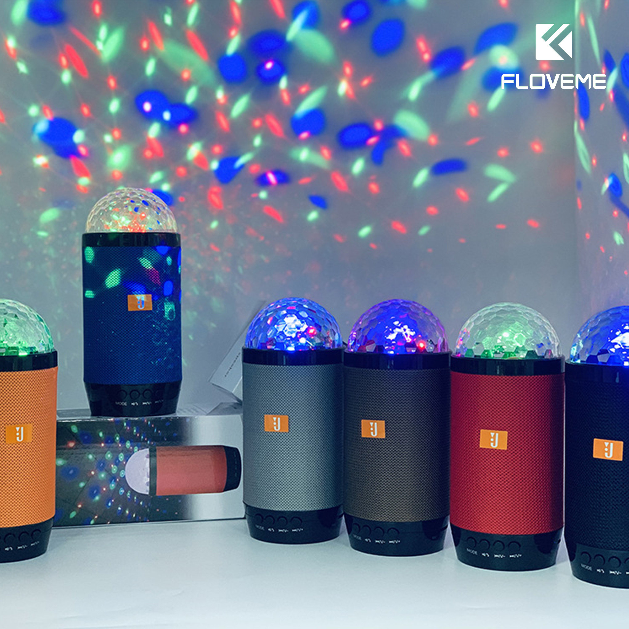 Loa Bluetooth Không Dây FLOVEME JBL LV300 Kèm Đèn Sao Lung Linh Nghe Nhạc Hay, Hỗ Trợ Cắm USB, Thẻ Nhớ TF Nhỏ Gọn - Hàng chính hãng