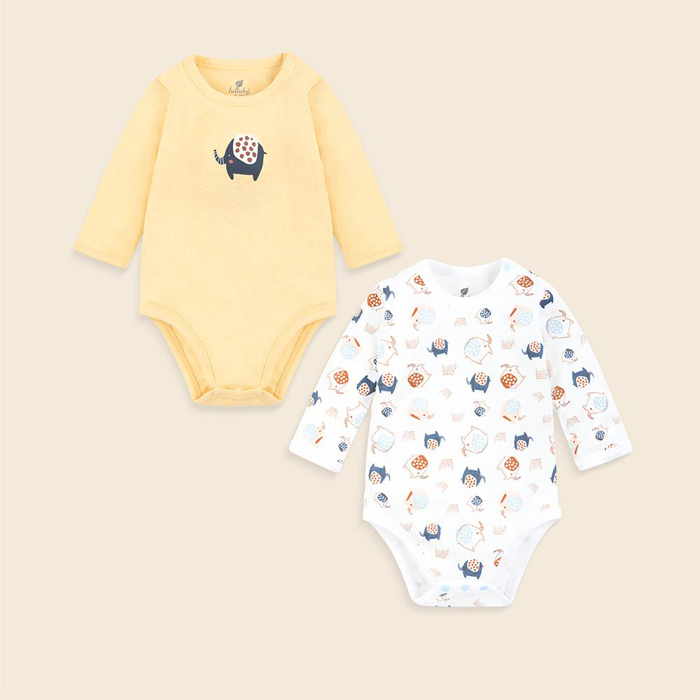 Bộ 2 áo liền quần bodysuit Lullaby vải Interlock BST Thu Đông 2019 